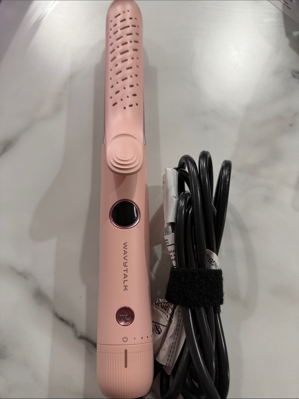 WavyTalk Pink Whirlwind Curl Airflow Styler and Straightener Hair Styling Tool